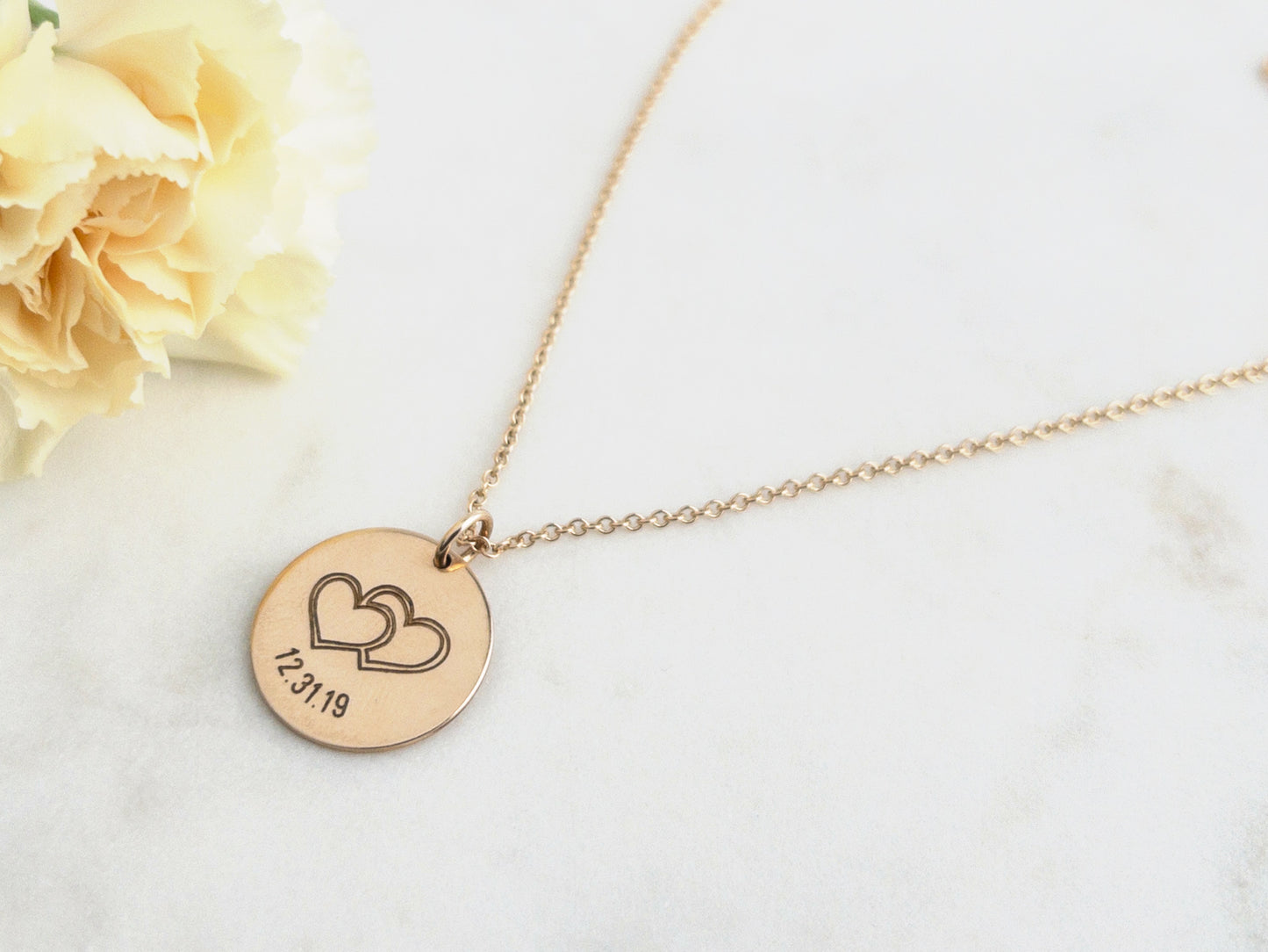 Double Heart Anniversary Necklace