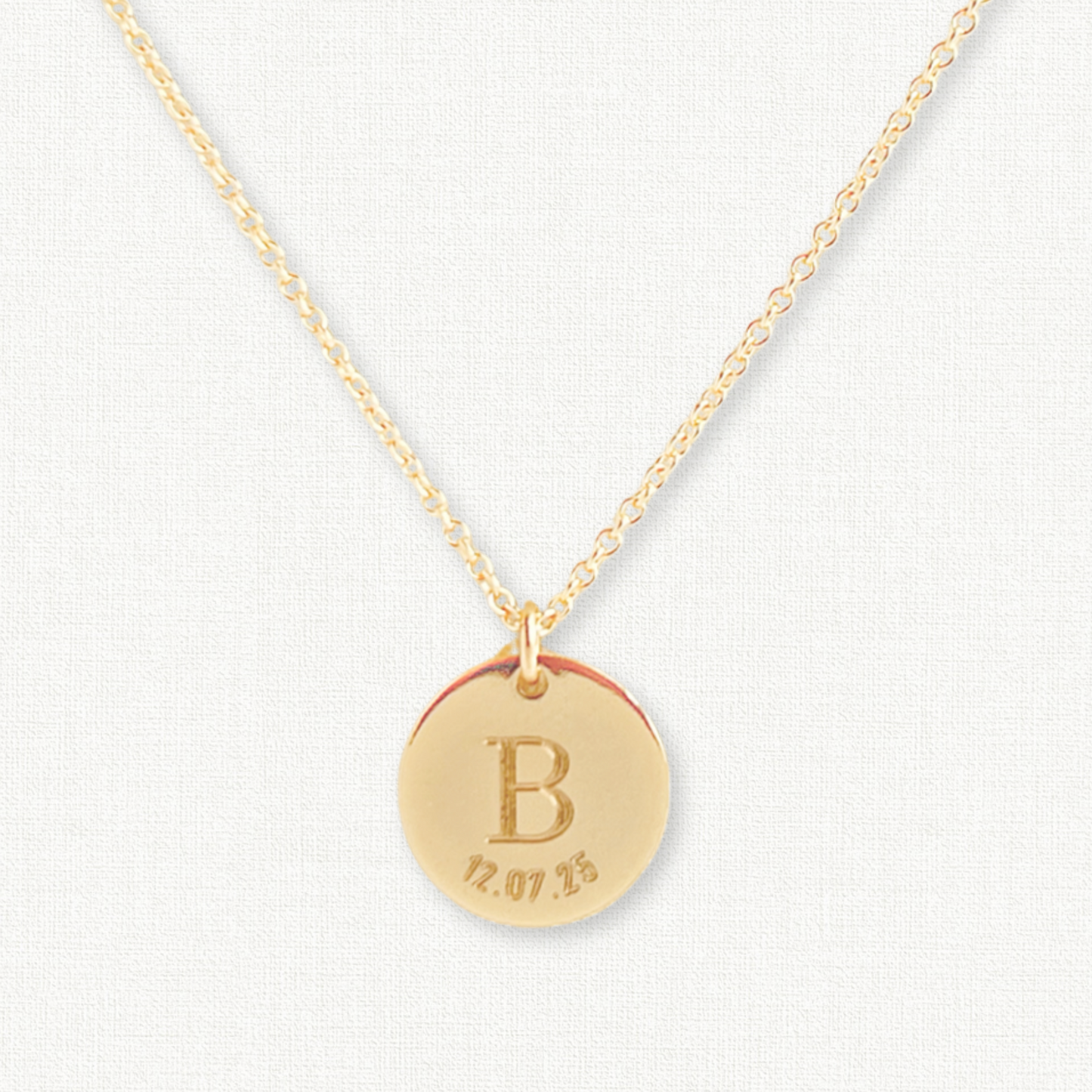 Personalized Initial and Date Necklace
