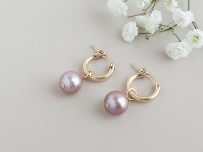 Edison Pearl Huggie Earrings