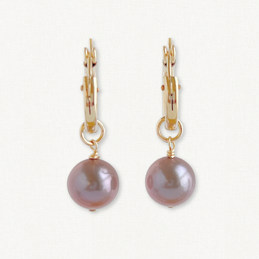 Edison Pearl Huggie Earrings