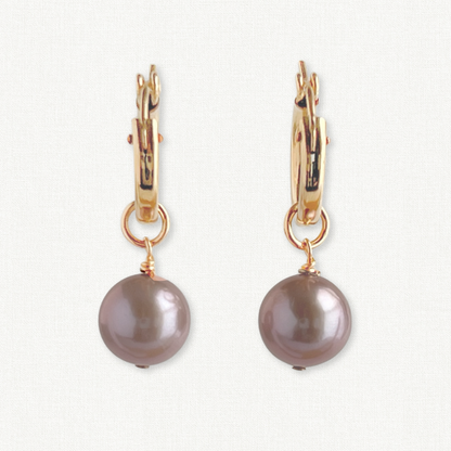 Edison Pearl Huggie Earrings