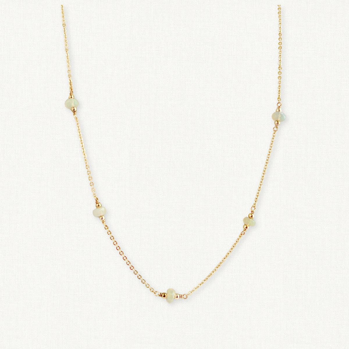 Ethiopian Opal Station Necklace