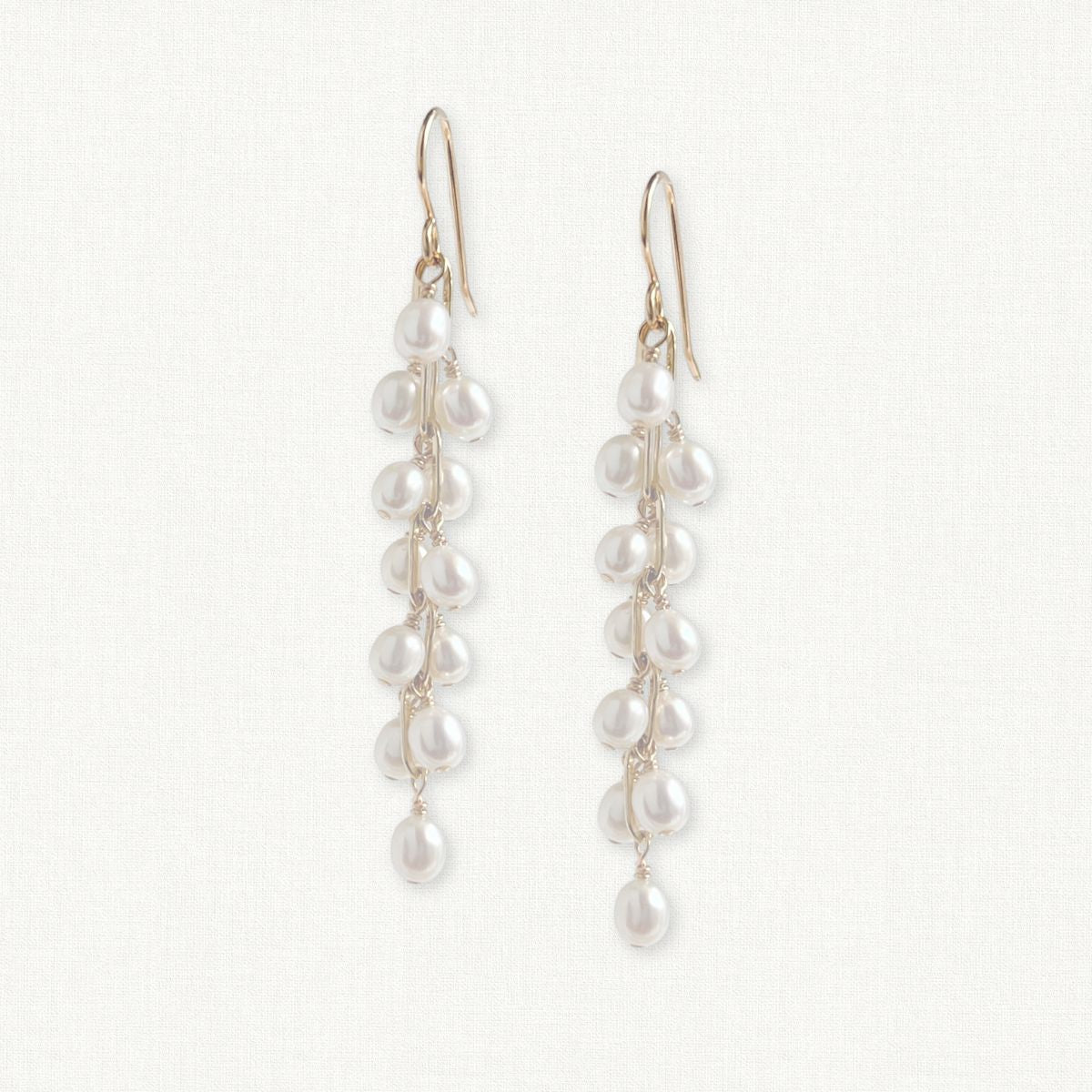 Rosa Pearl Cascade Earrings | Pearl Grape Earrings