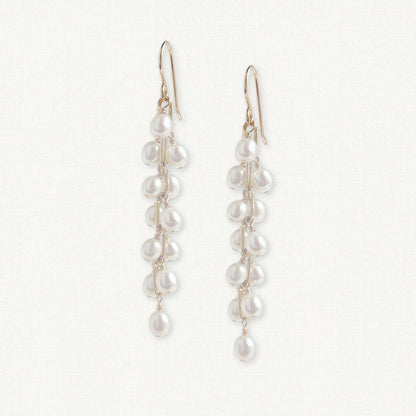 Rosa Pearl Cascade Earrings | Pearl Grape Earrings