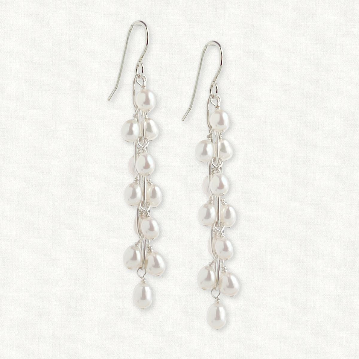 Rosa Pearl Cascade Earrings | Pearl Grape Earrings