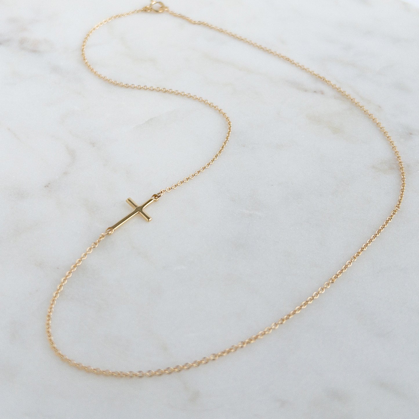 Essentials Side Cross Necklace