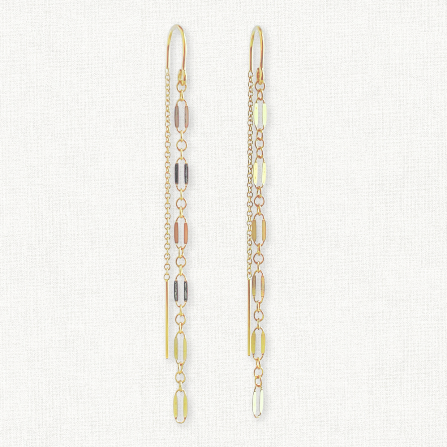 Long Chain Threader Earrings