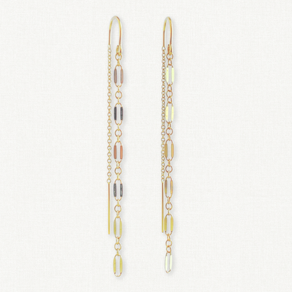 Long Chain Threader Earrings
