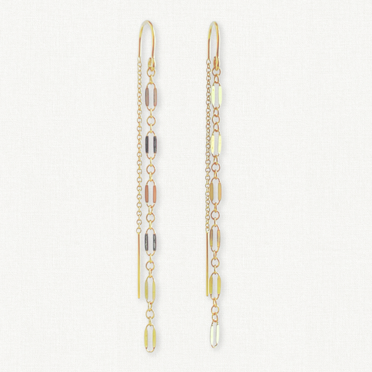 Long Chain Threader Earrings