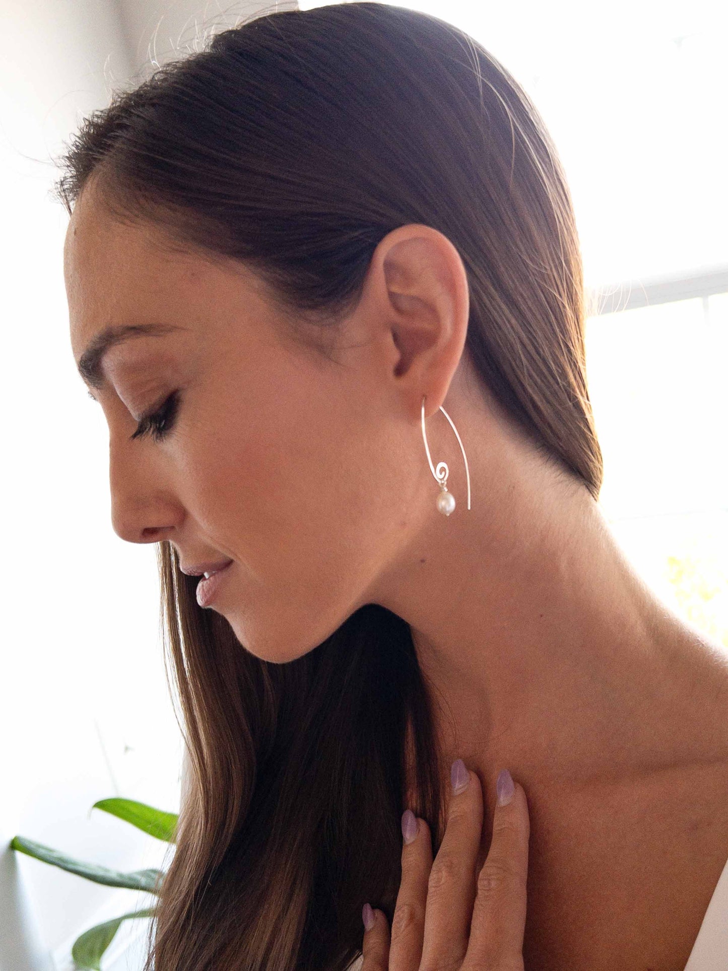 Contemporary Pearl Earrings