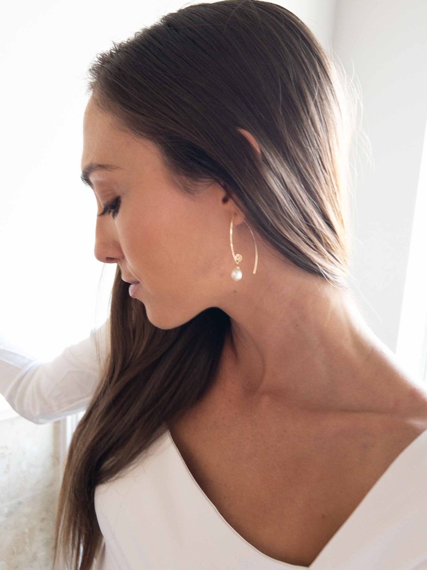 Contemporary Pearl Earrings