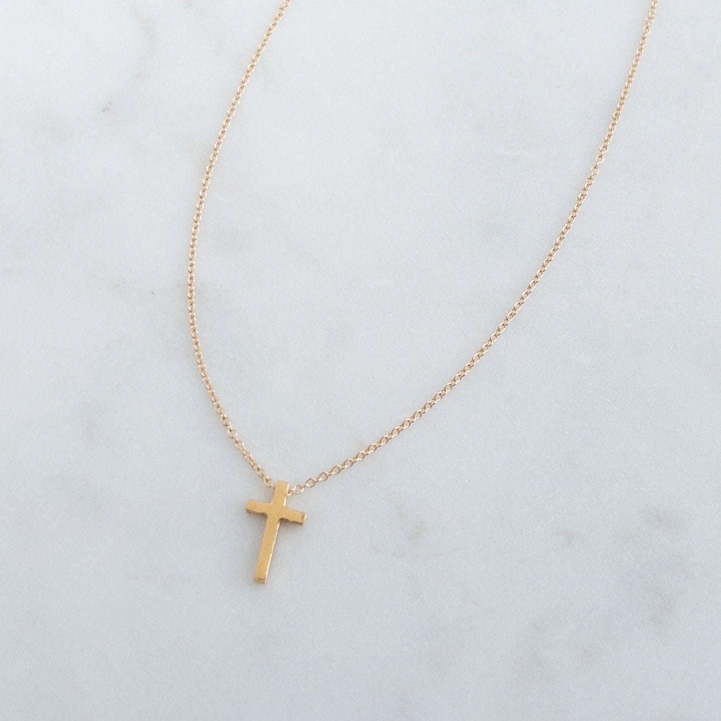 Tiny Gold Cross Necklace