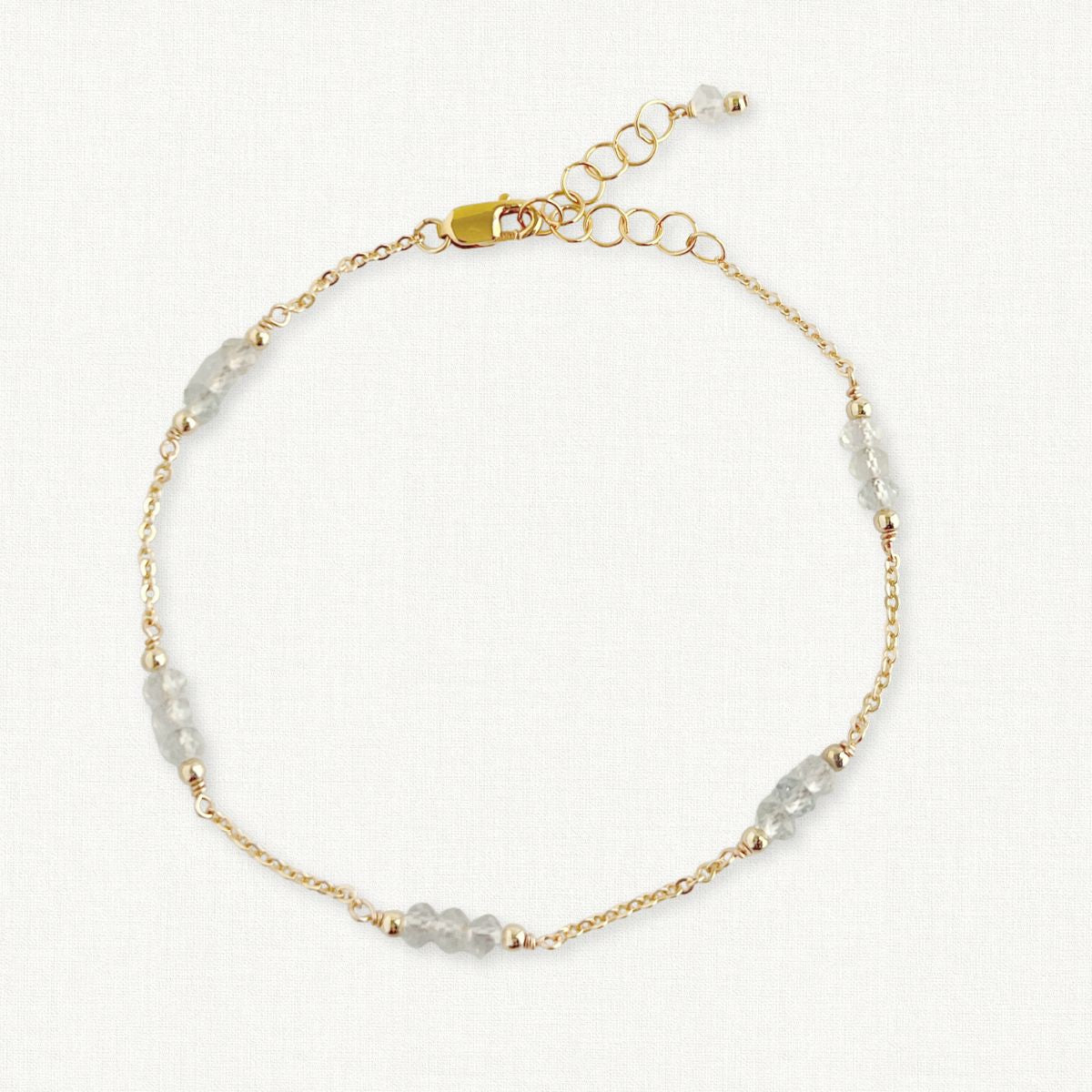 White Topaz Bracelet | April Birthstone