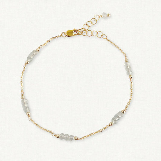White Topaz Bracelet | April Birthstone