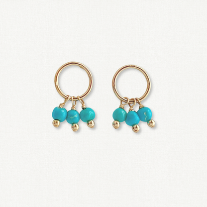 Celeste Turquoise Tiny Dangle Earrings