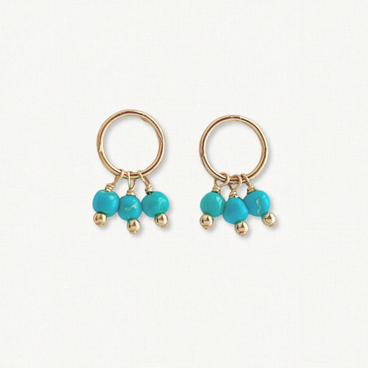 Celeste Turquoise Tiny Dangle Earrings