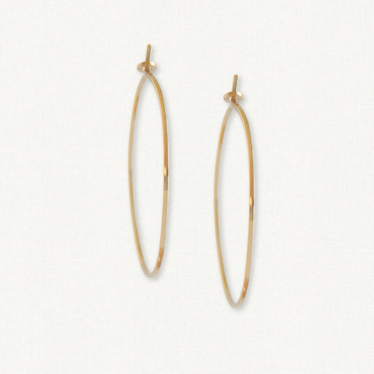 Essentials Hammered Hoop Earrings