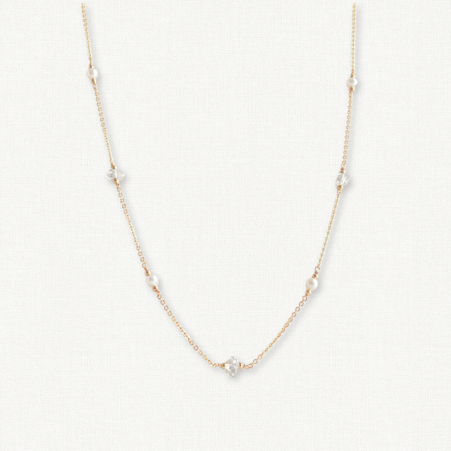 Gigi Crystal and Pearl Necklace