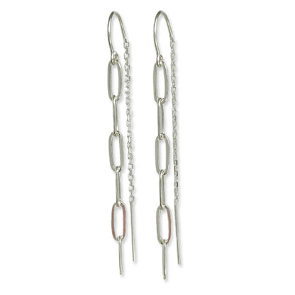 Paperclip Chain Threader Earrings