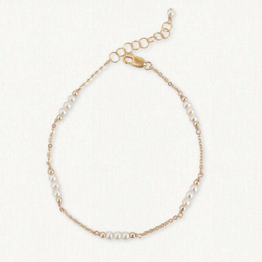 Pearl Station Bracelet | June Birthstone