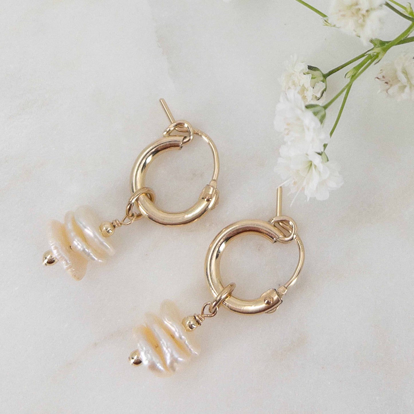 Keshi Pearl Earrings