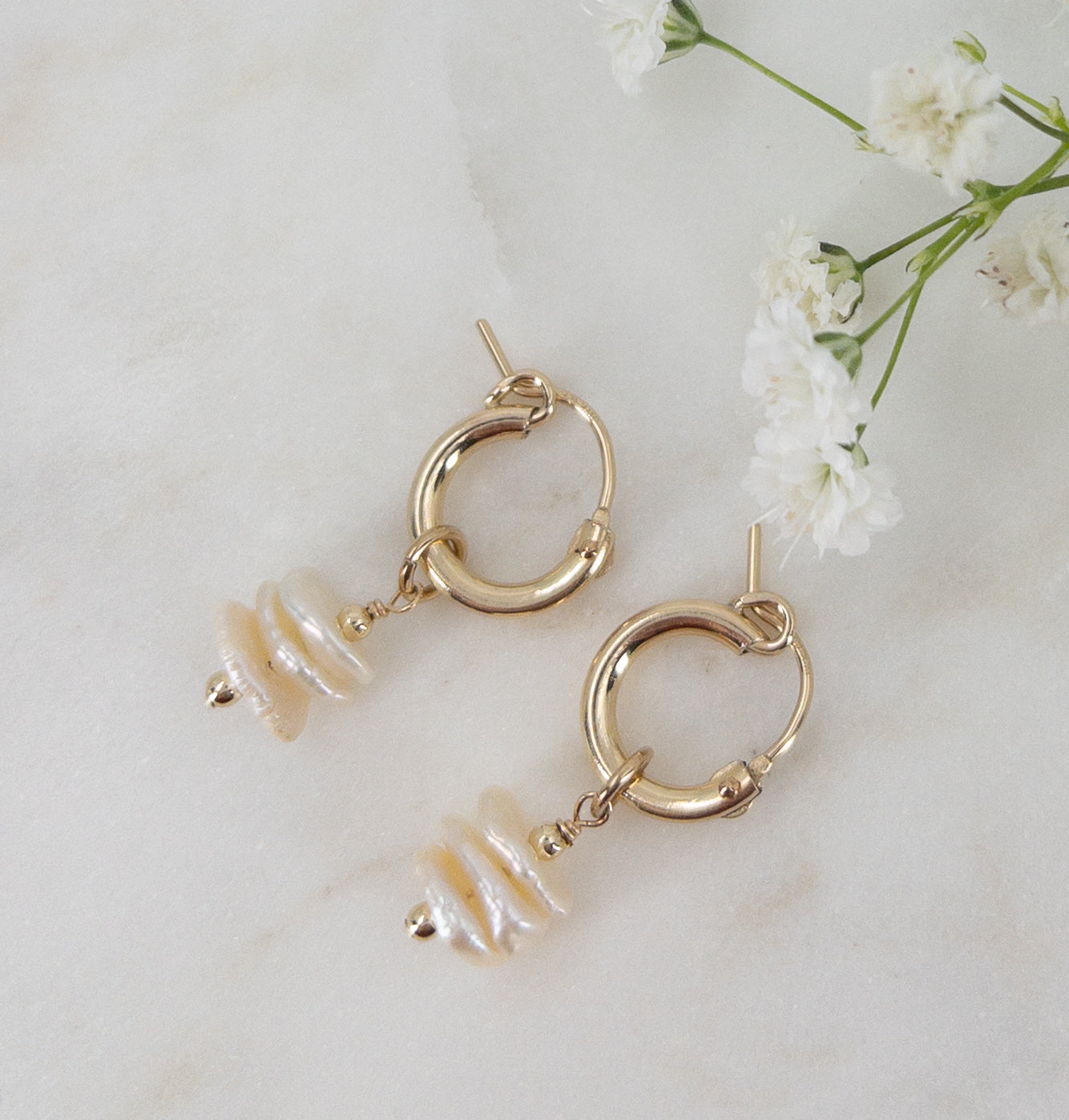 Keshi Pearl Earrings