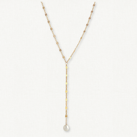 Isabella Pearl Lariat Necklace