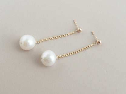 Raja Baroque Pearl Long Earrings