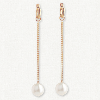 Raja Large Baroque Pearl Huggie Hoop Earrings