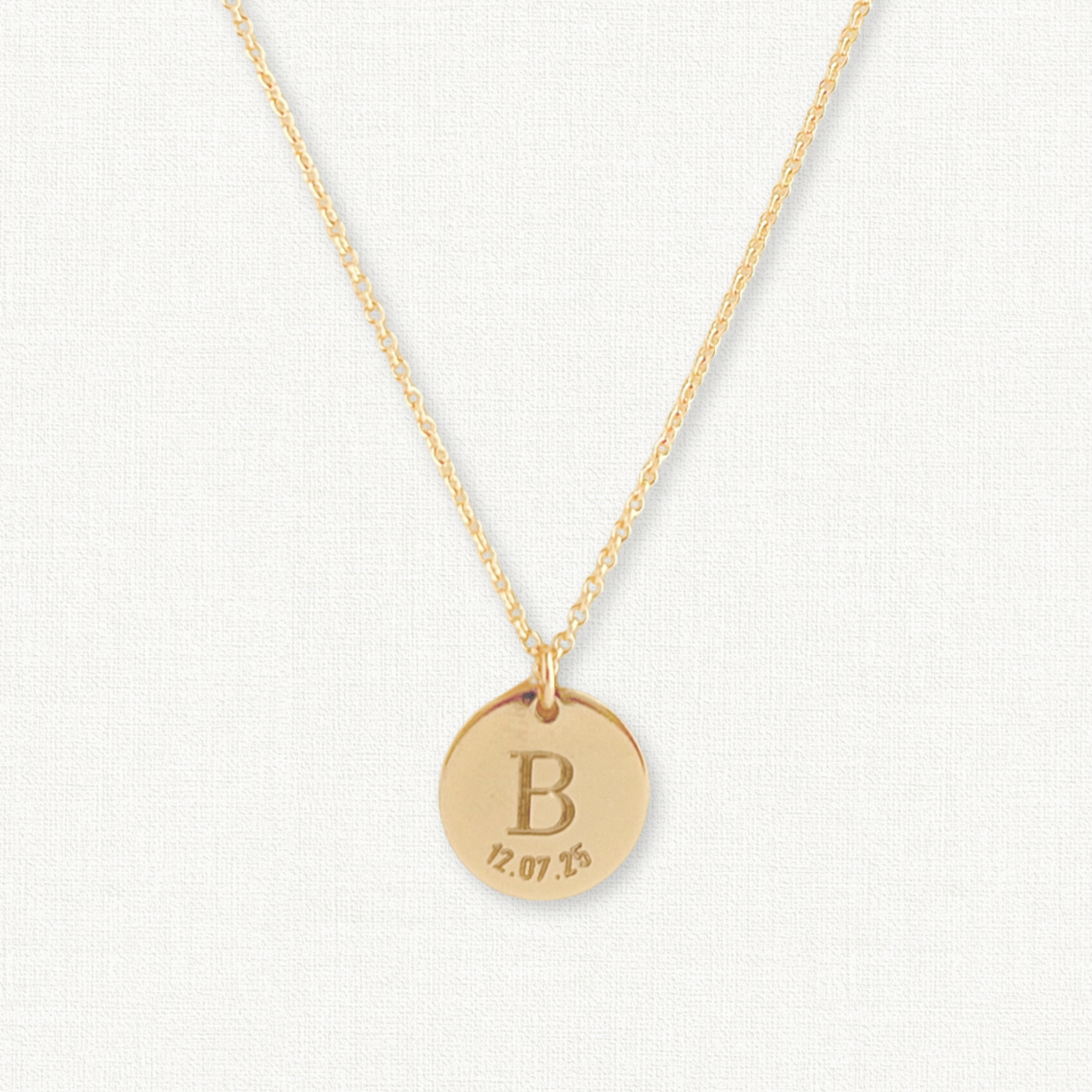 Personalized Initial and Date Necklace