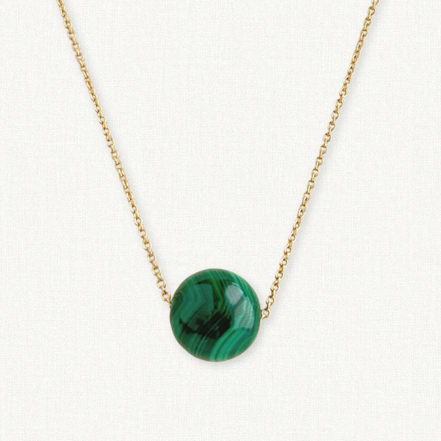 Floating Malachite Necklace
