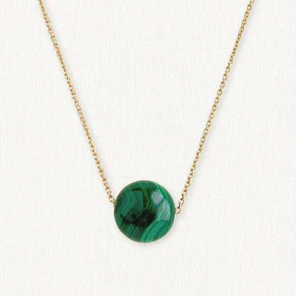 Floating Malachite Necklace