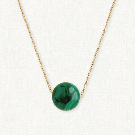 Floating Malachite Necklace