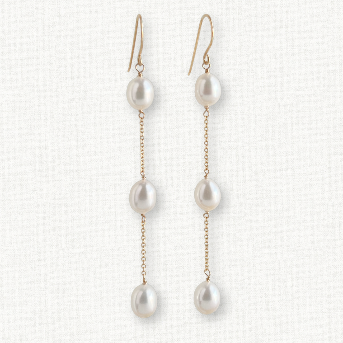 Nicola Long Pearl Earrings