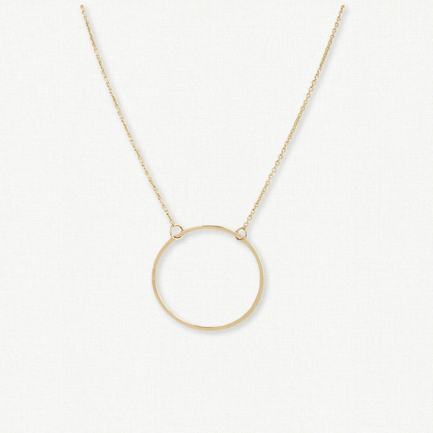 Essentials Hammered Circle Necklace
