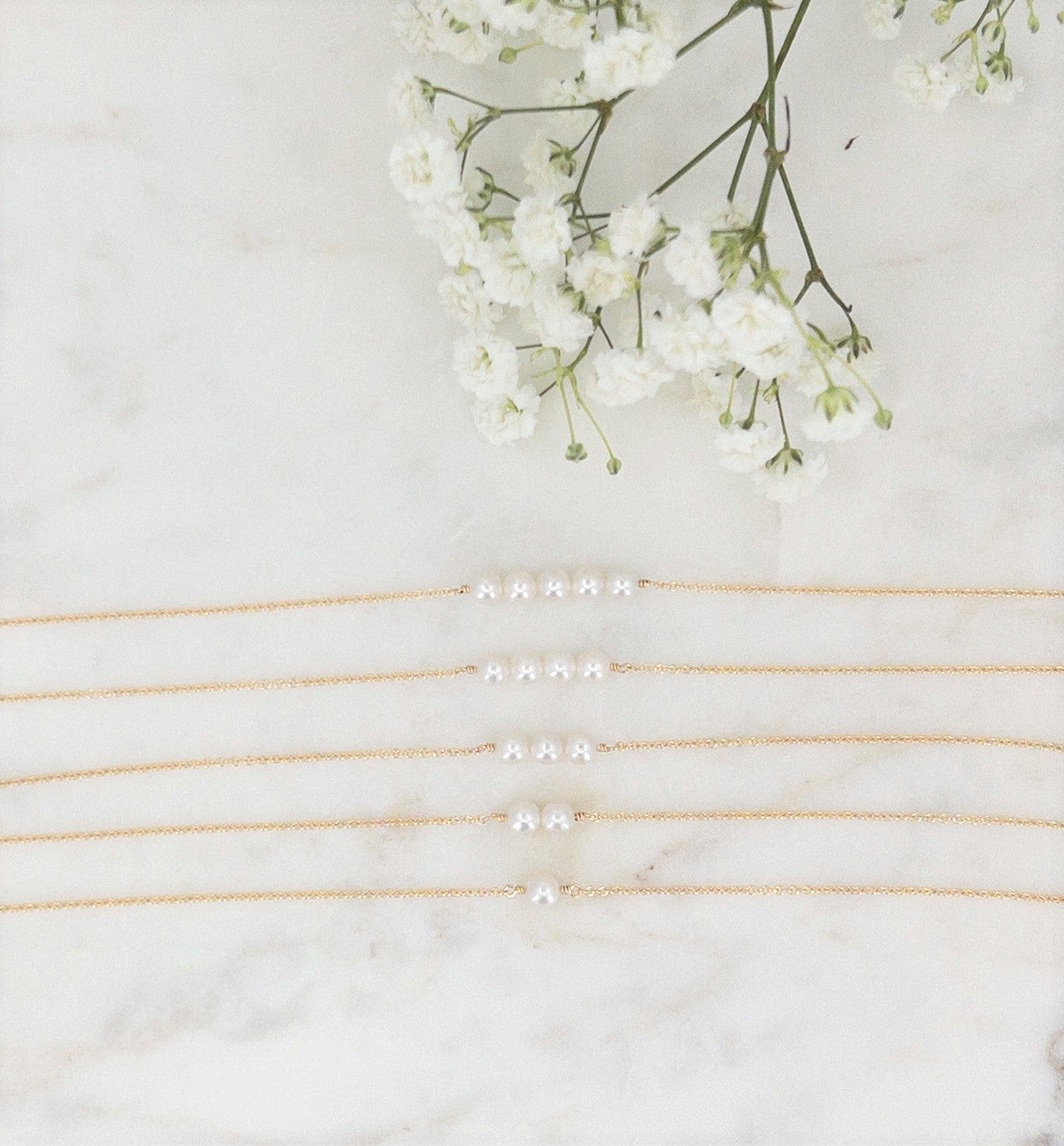 Custom Pearl Necklace - Choose up to 5 Pearls