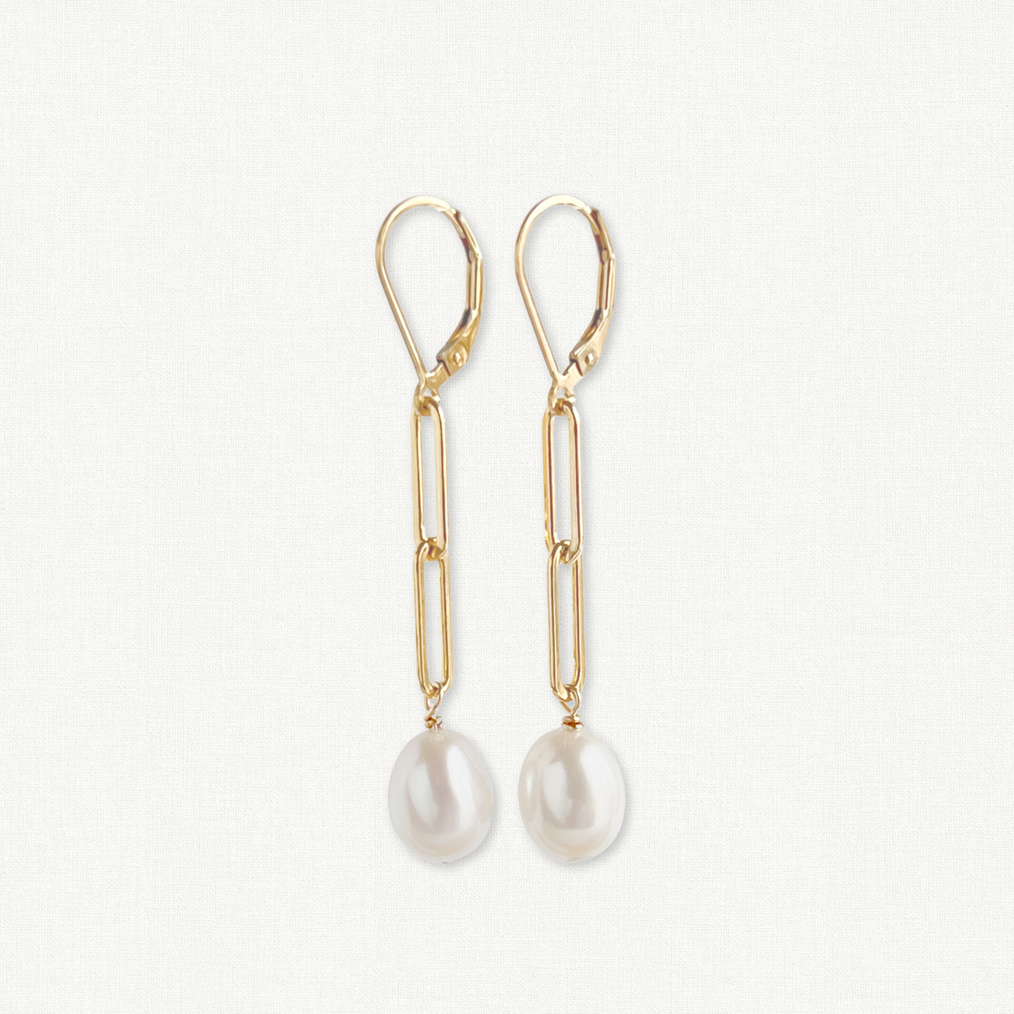 Nicola Lever Back Pearl Earrings