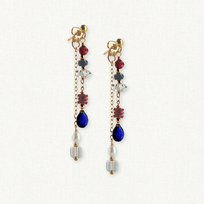 Parade Earrings | Sapphire Dangle Earrings