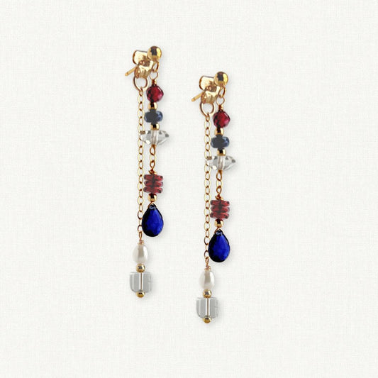 Parade Earrings | Sapphire Dangle Earrings