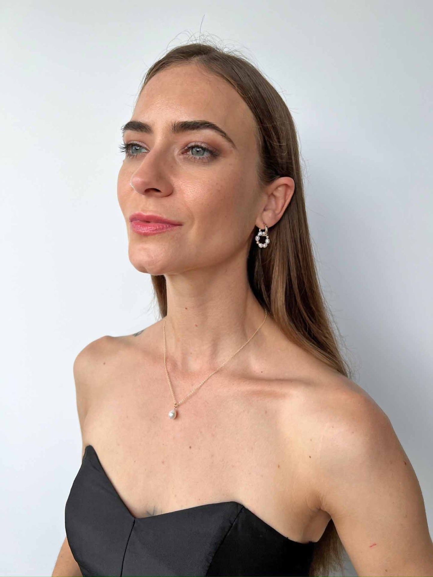 Vivara Pearl Hoop Earrings