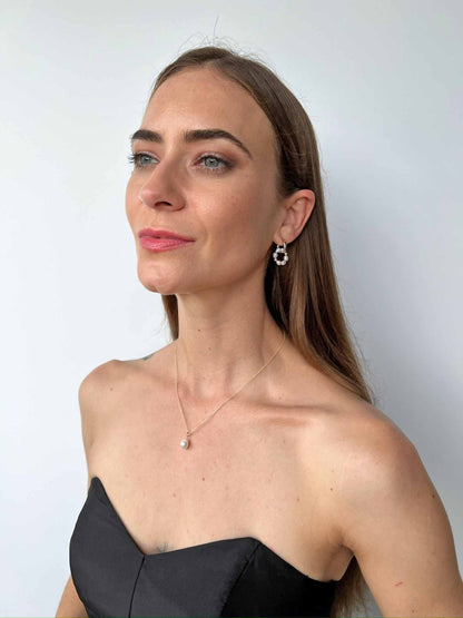 Vivara Pearl Hoop Earrings