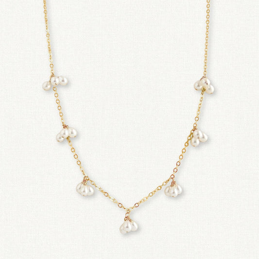 Rosa Triple Pearl Necklace