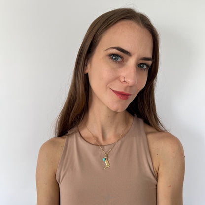 Celeste Cowboy Boot Turquoise Necklace