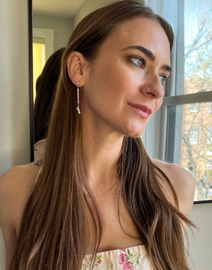 Vivara Long Pearl Earrings