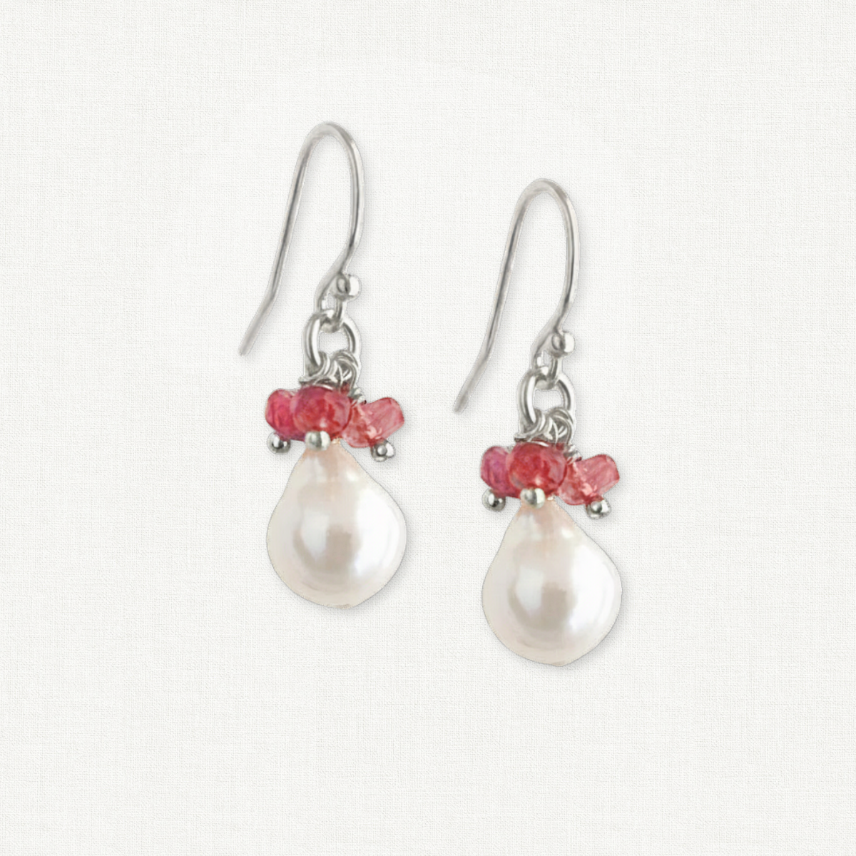 Baroque Pearl Gemstone Drop Earrings