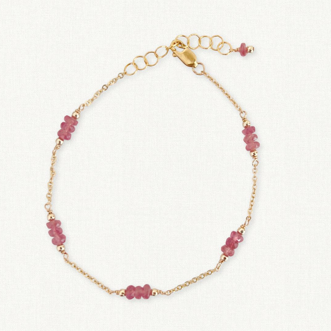 Pink Tourmaline Bracelet | October Birthstone