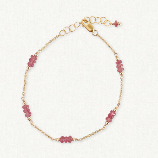 Pink Tourmaline Bracelet | October Birthstone