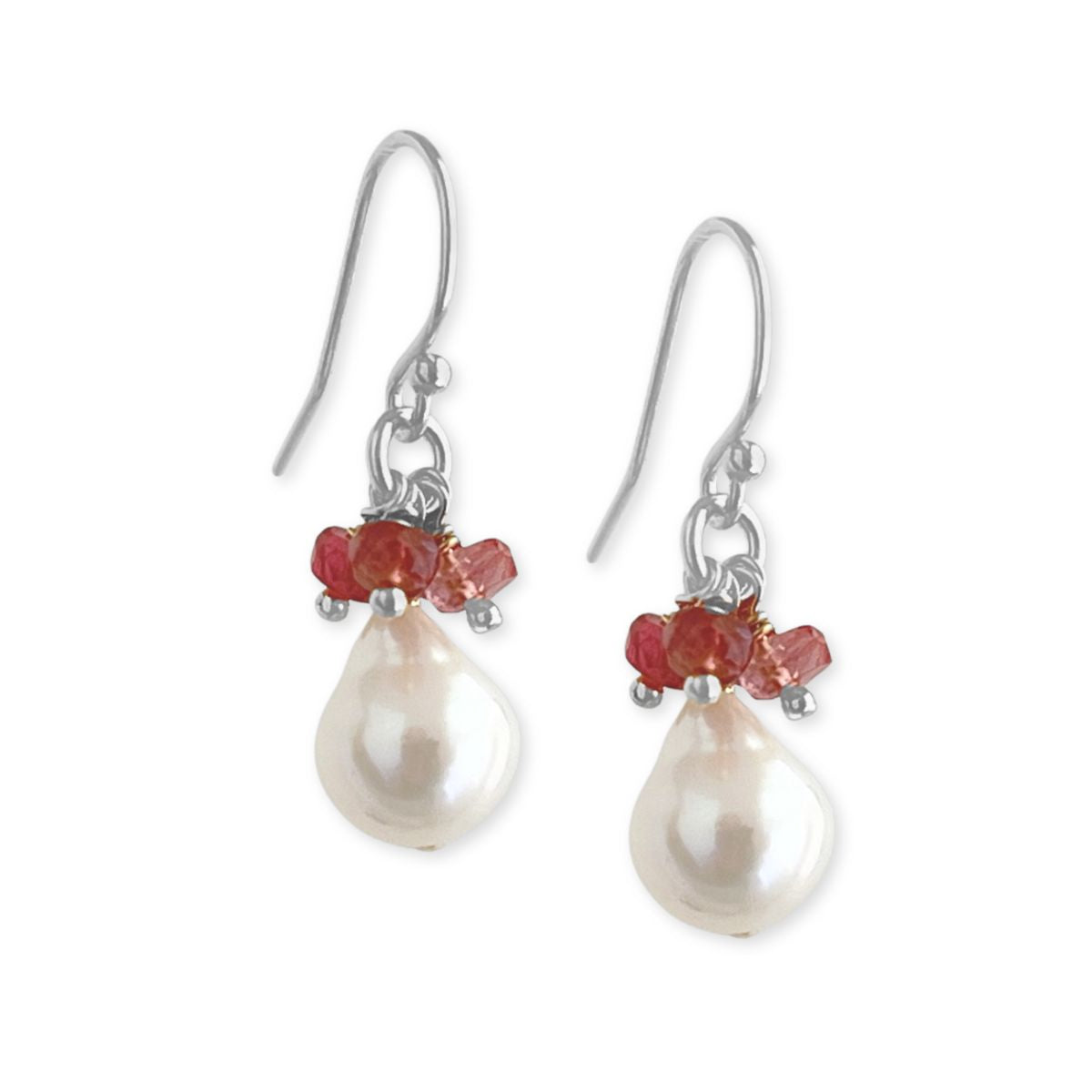 Baroque Pearl Gemstone Drop Earrings