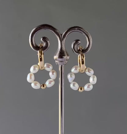 Vivara Pearl Hoop Earrings
