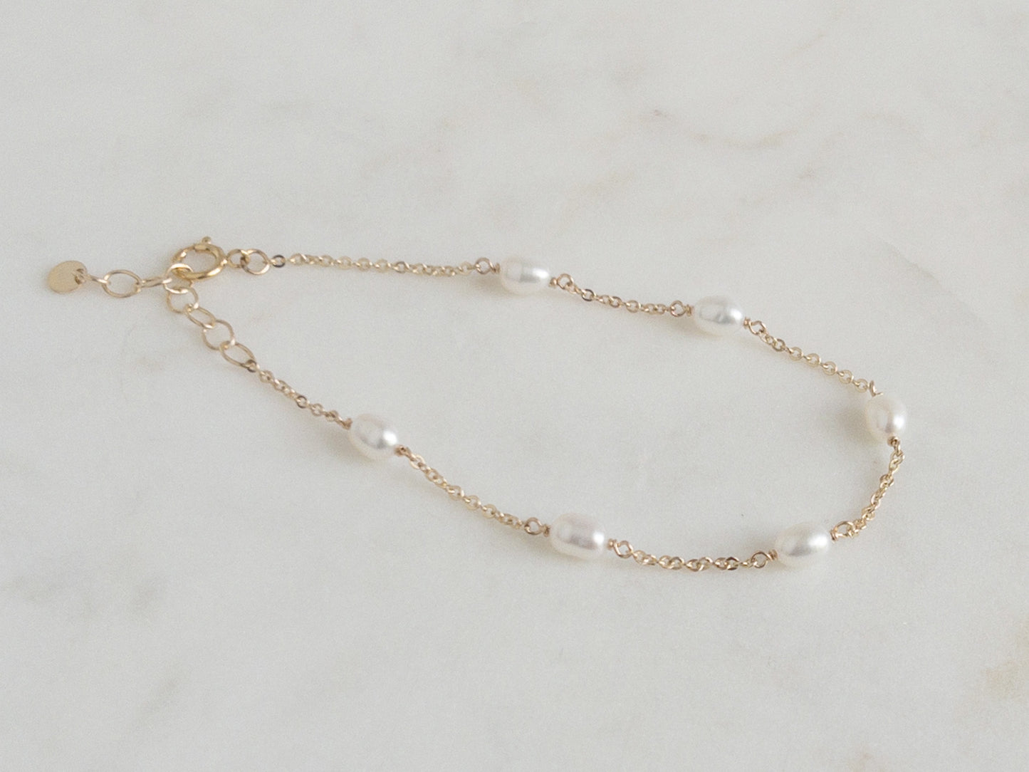 Rosa Pearl Station Bracelet